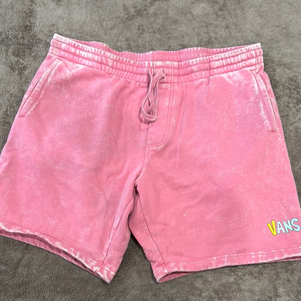 Vans Pink Athletic Shorts with Elastic Waistband